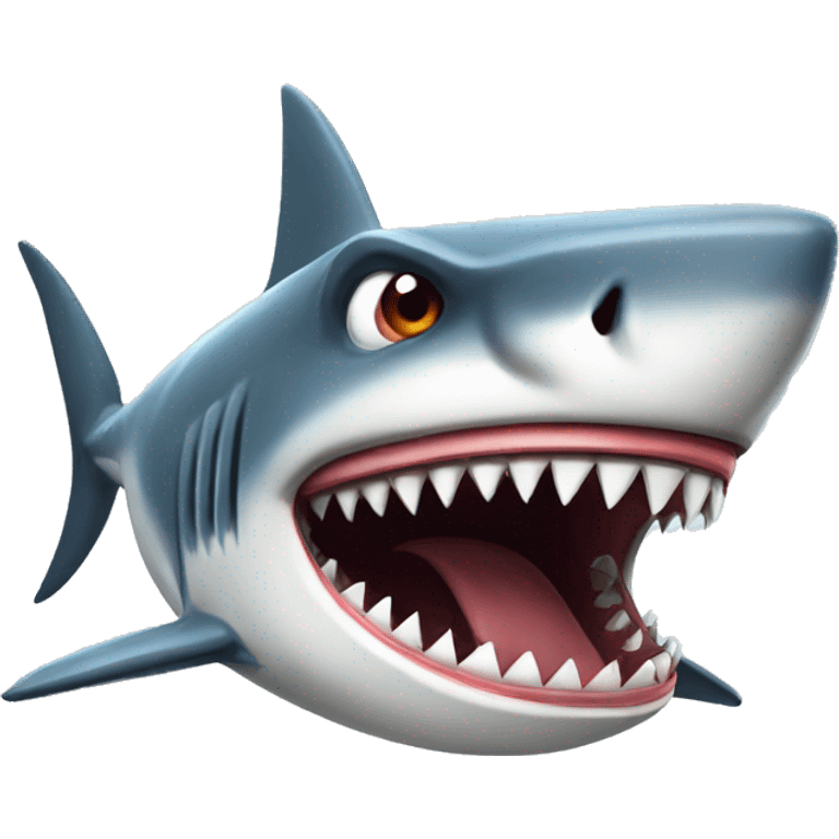 angry shark emoji