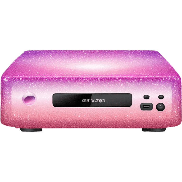 Ombre pink DVD player with glitter  emoji