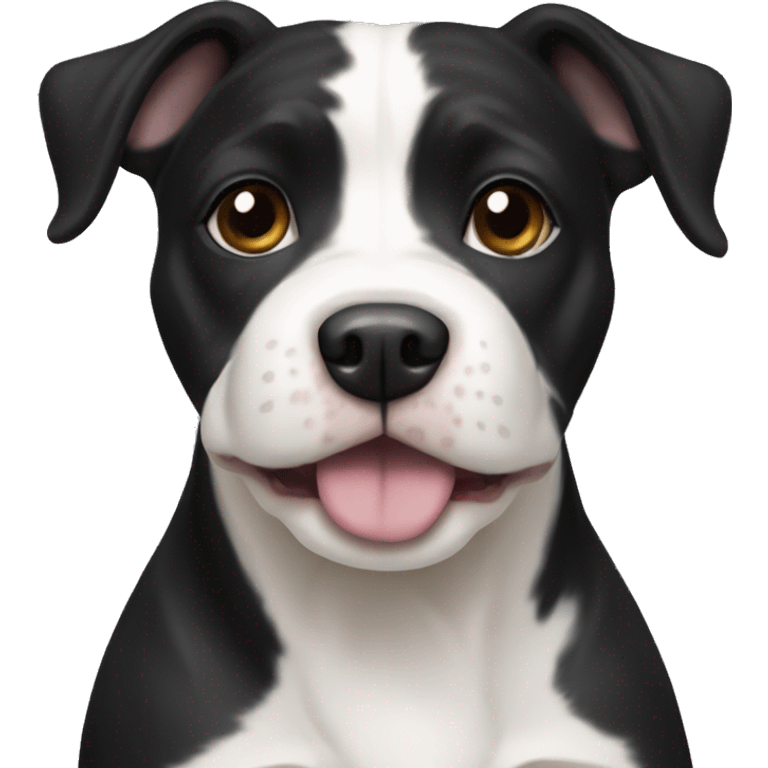 Black and white Pitbull terrier havanese mix emoji