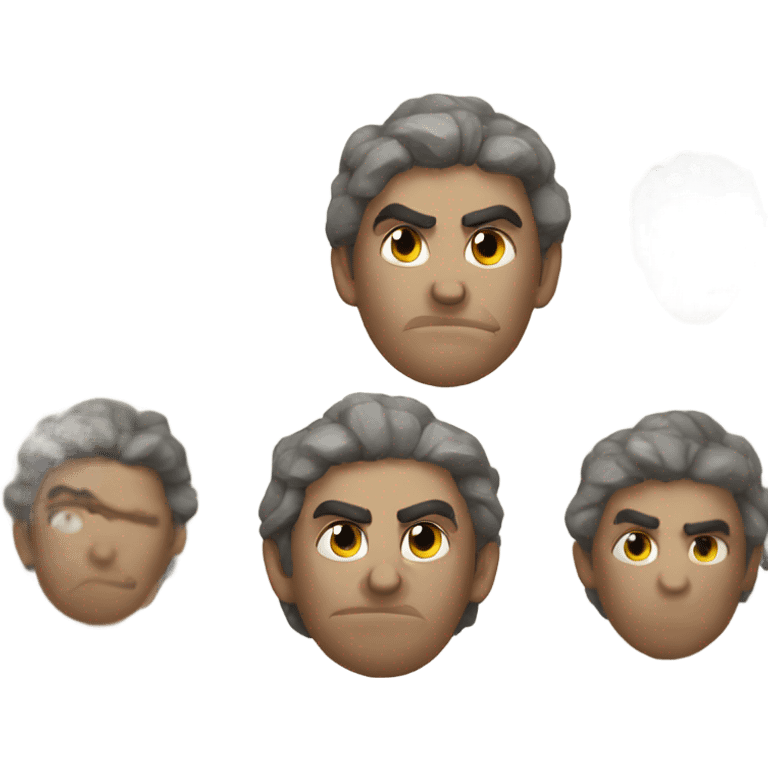 A Young angry greek God in Stone  emoji