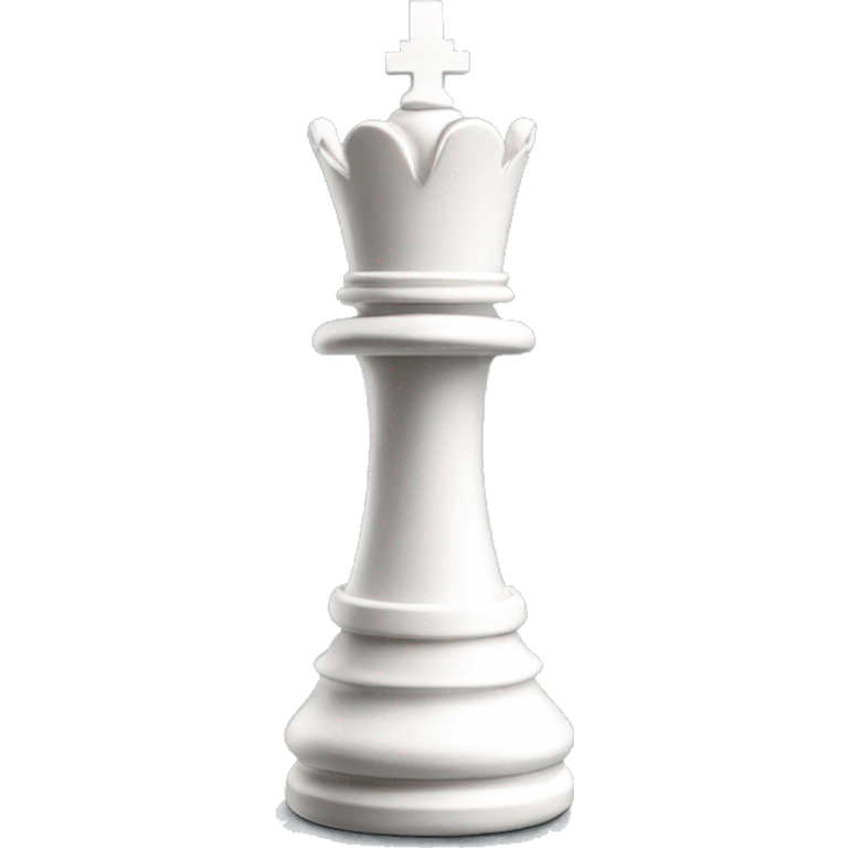 3d white king chess piece emoji