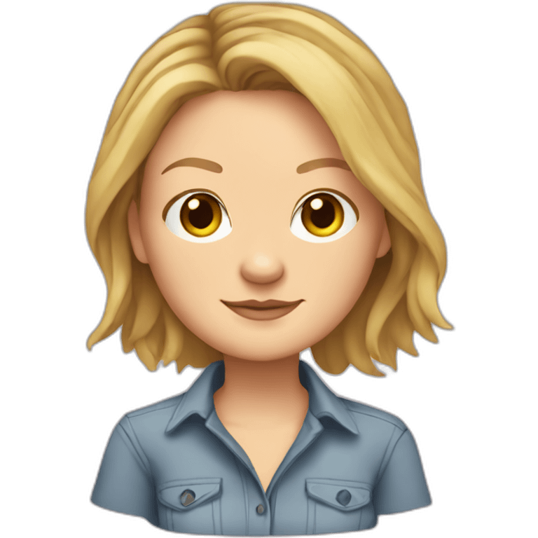 julia-stiles cartoon wearing shirt emoji