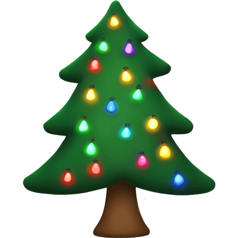 Christmas tree with colorful lights  emoji