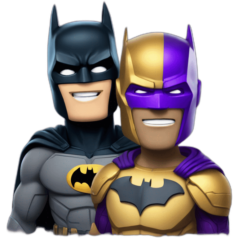 Batman and thanos friends emoji