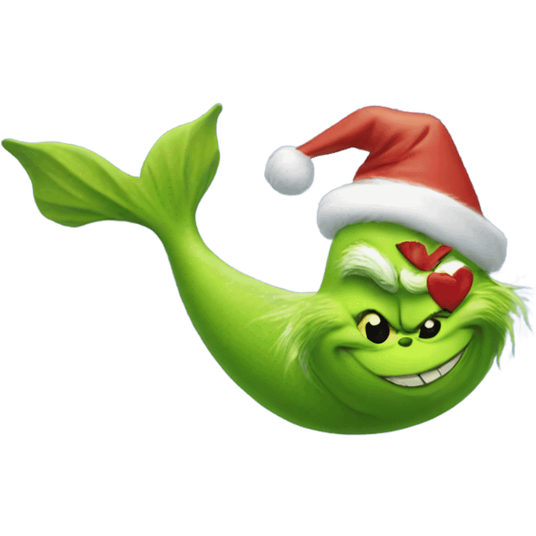 the grinch with a mermaid tail emoji