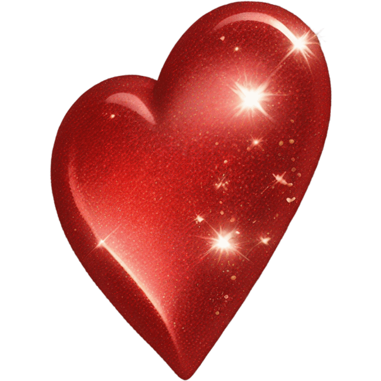  red love heart with sparkles  emoji