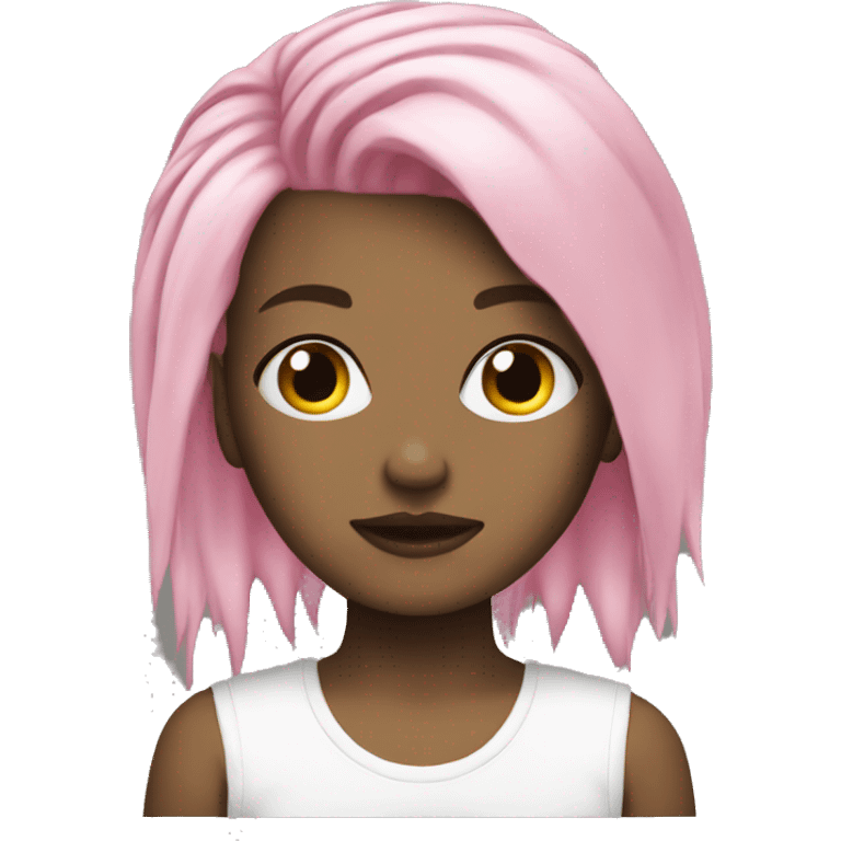 white punk girl pink hair emoji