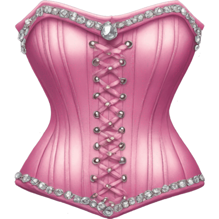 jeweled pink corset emoji