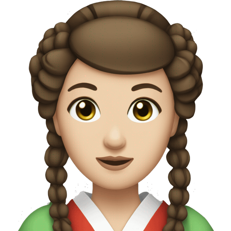 Geisha green eyes and brown hair  emoji