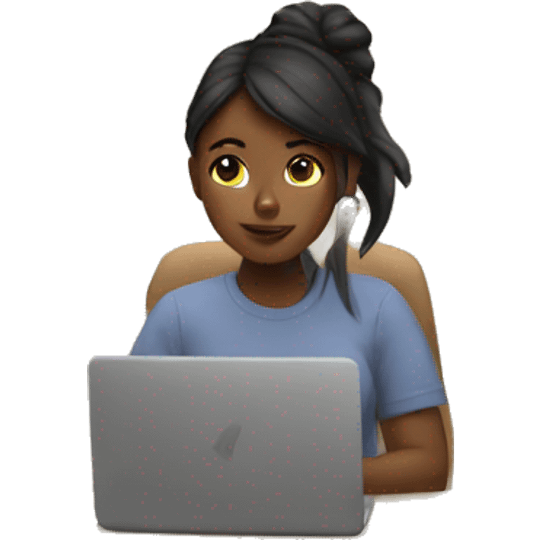 Girl Working from home emoji