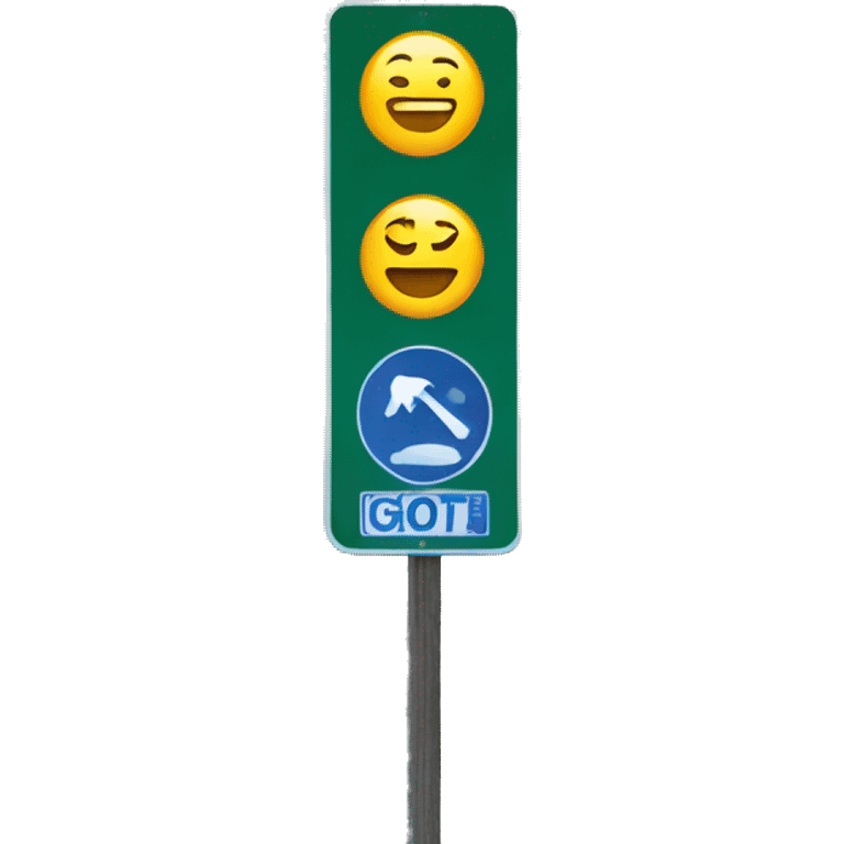 go street sign emoji