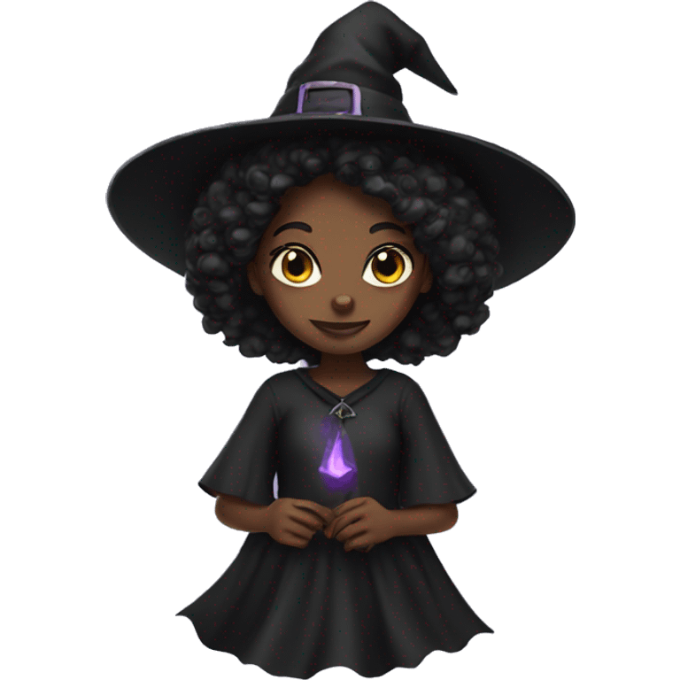 black girl witch emoji