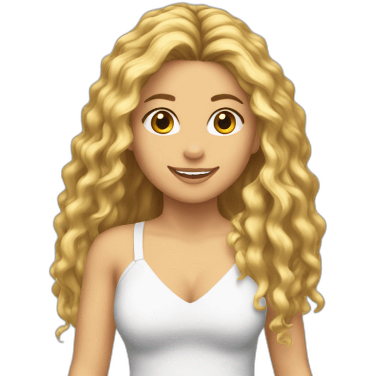 Shakira cheveux châtains emoji