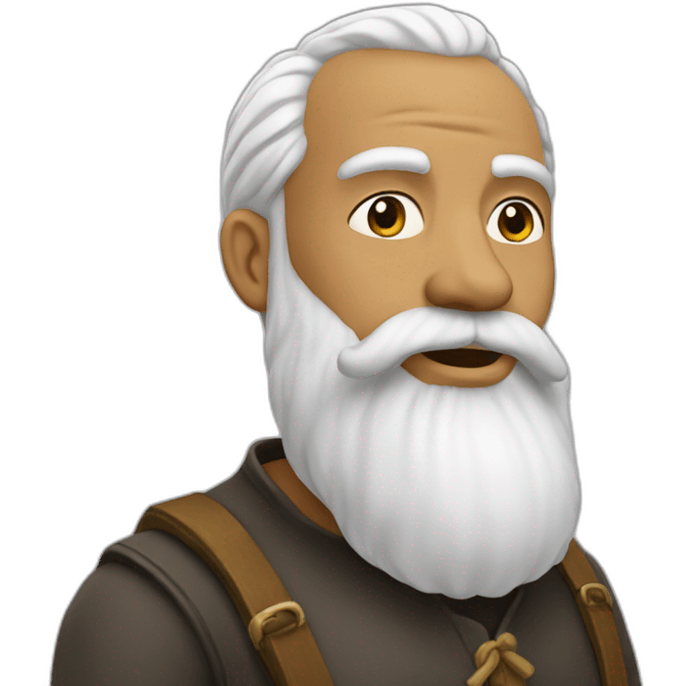 Barbe blanche emoji