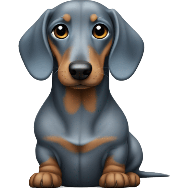 Daschund Grey-blue emoji