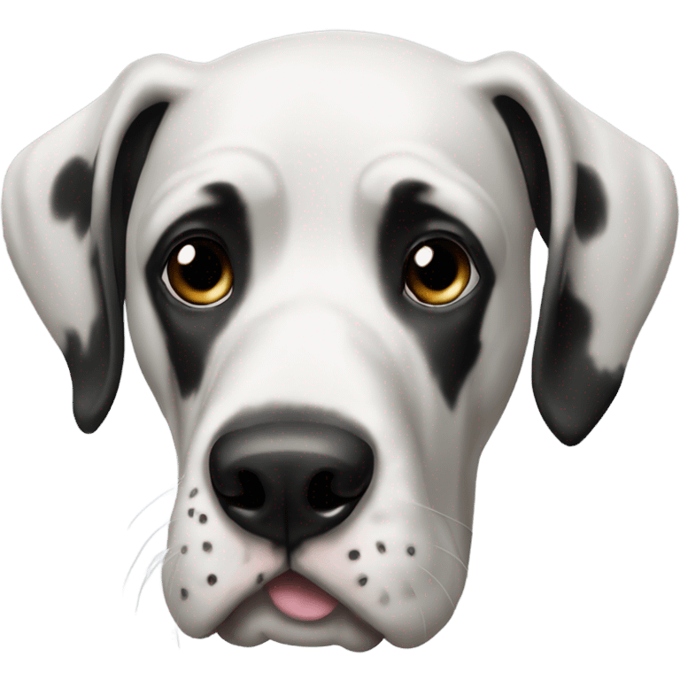 Black and white Great Dane  emoji