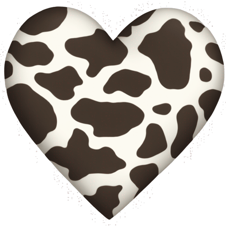 Cow print heart emoji