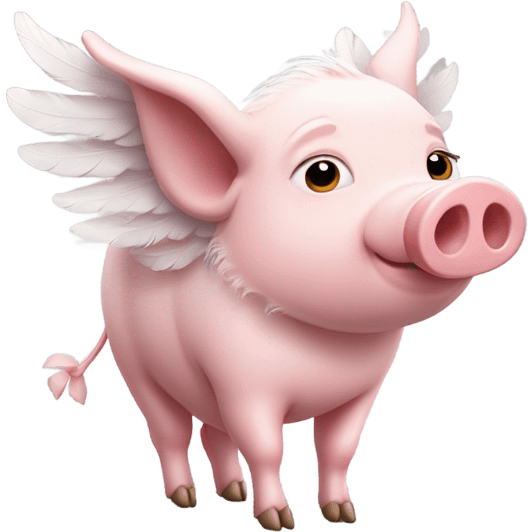 Pig with wings emoji