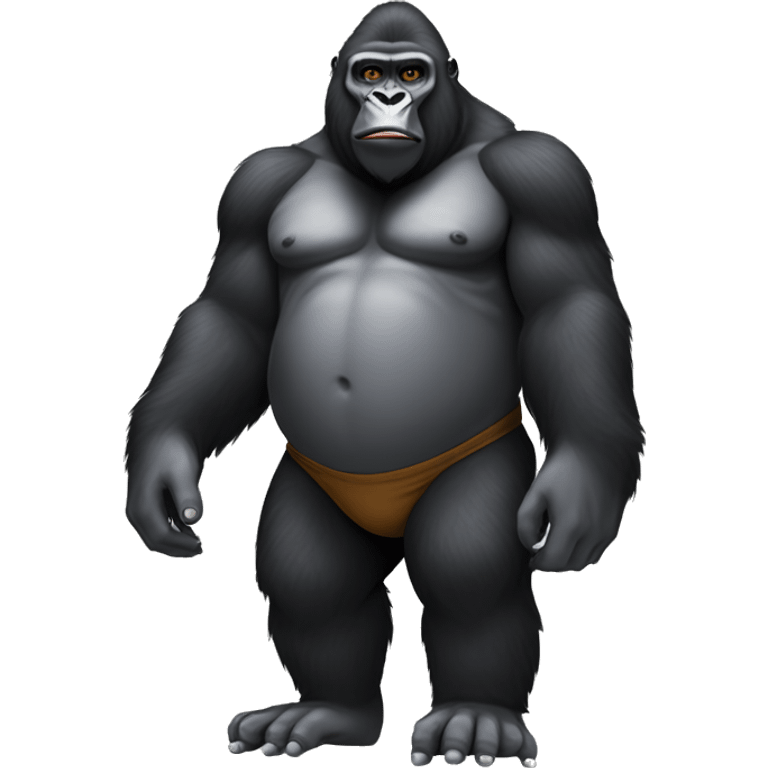 Gorilla oin a double bieps pose emoji