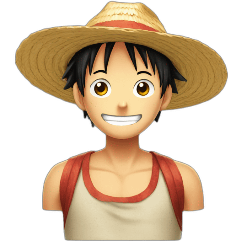 luffy in a straw hat emoji