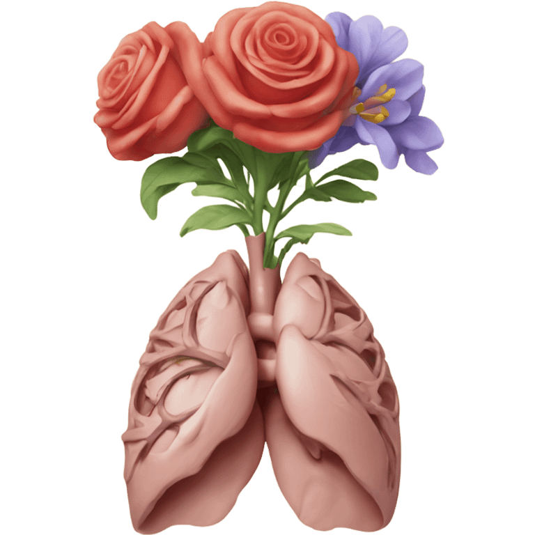 Anatomical hart with flowers emoji