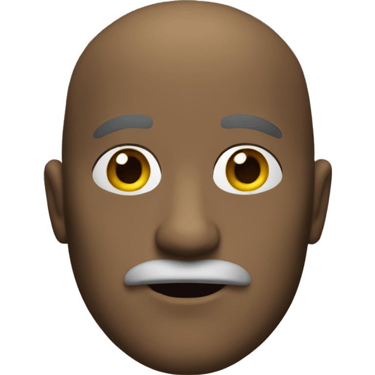 Bald man with mustache emoji