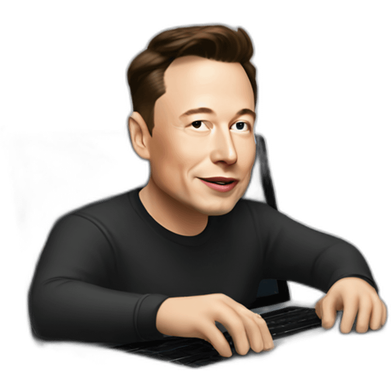 Elon musk +laptop emoji