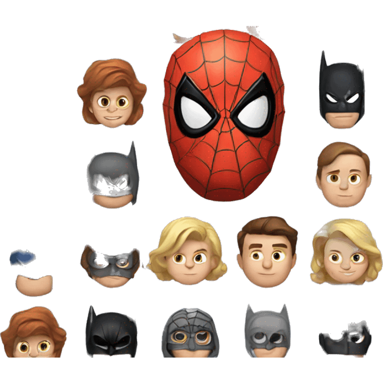 Spider-Man and Batman  emoji