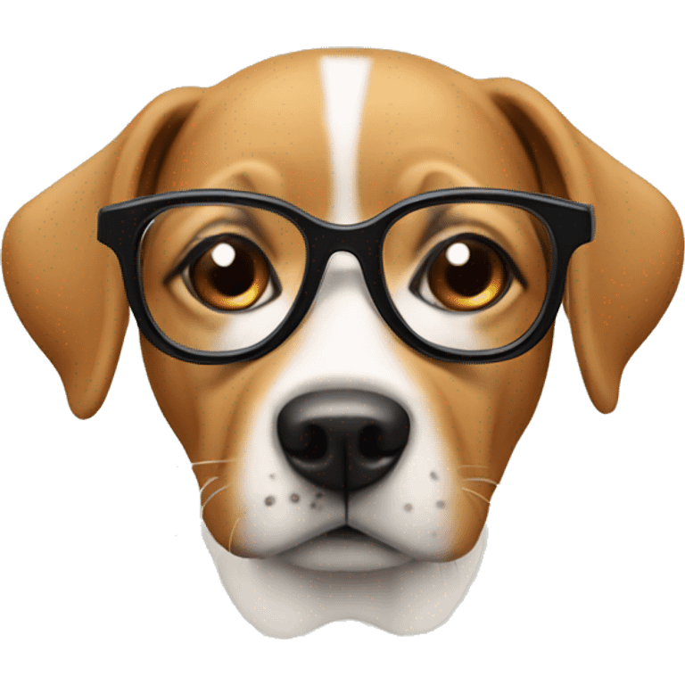 Dog whit glasses  emoji