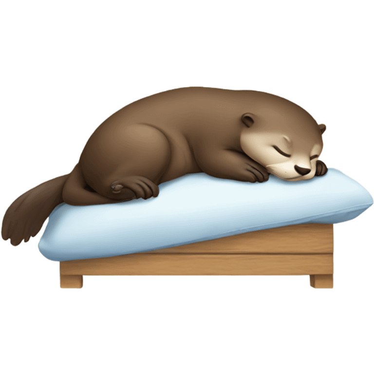 Otter sleeping emoji