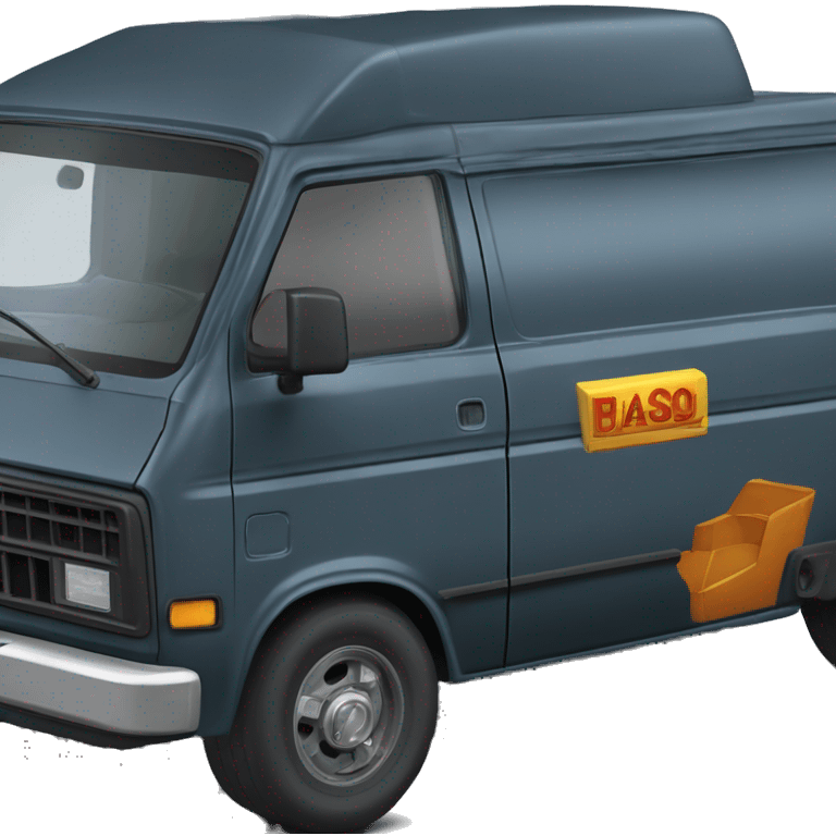 Premium 1985 Dark Trooper Chevy Astro delivery van  emoji