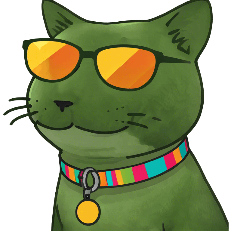 Cat with sunglasses emoji