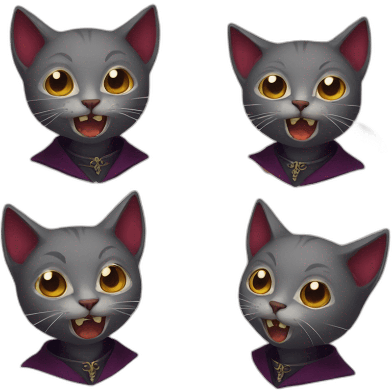 Vampire cat emoji