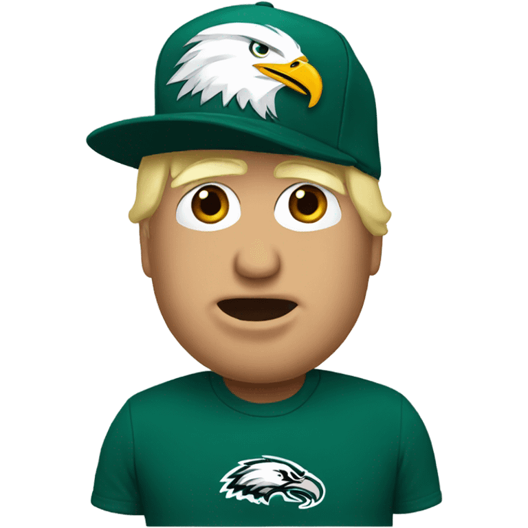 donald trump wearing a eagles hat emoji