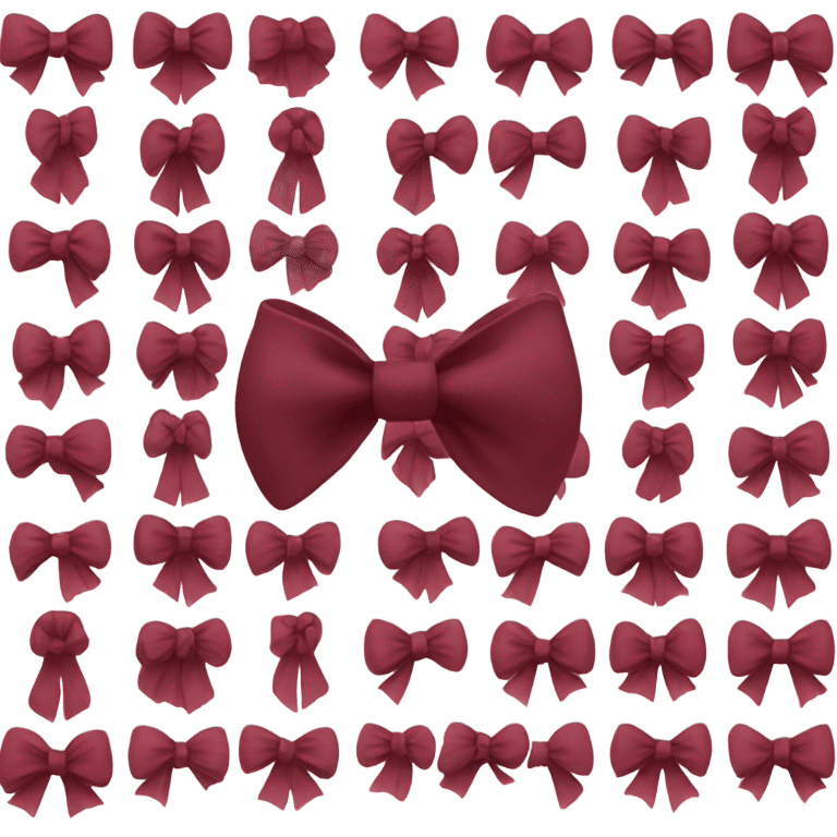 burgundy bow emoji