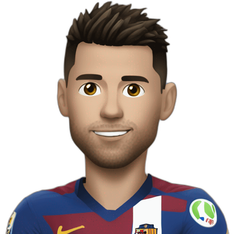 Ronaldo fait un bisou à messi emoji