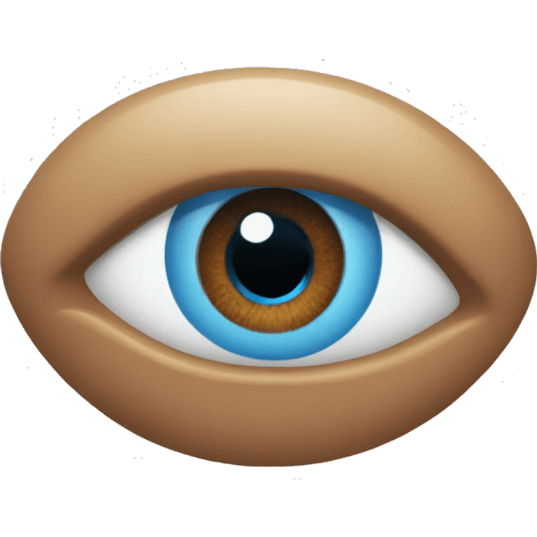 A blue eye, with some brown inside emoji