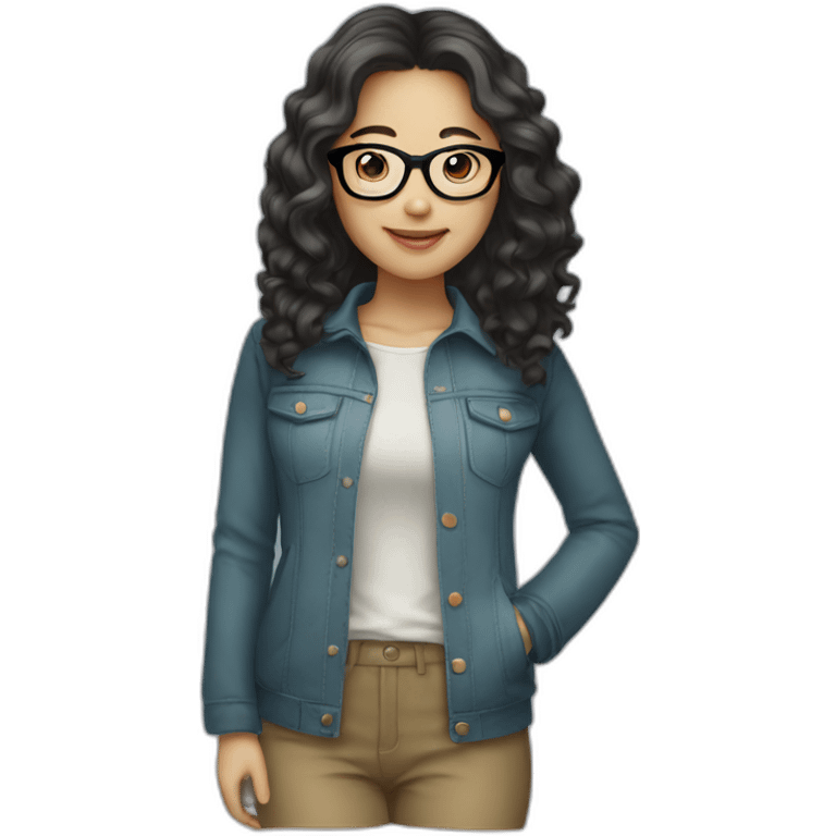 asian-girl-with-wavy-hair-and-glasses emoji