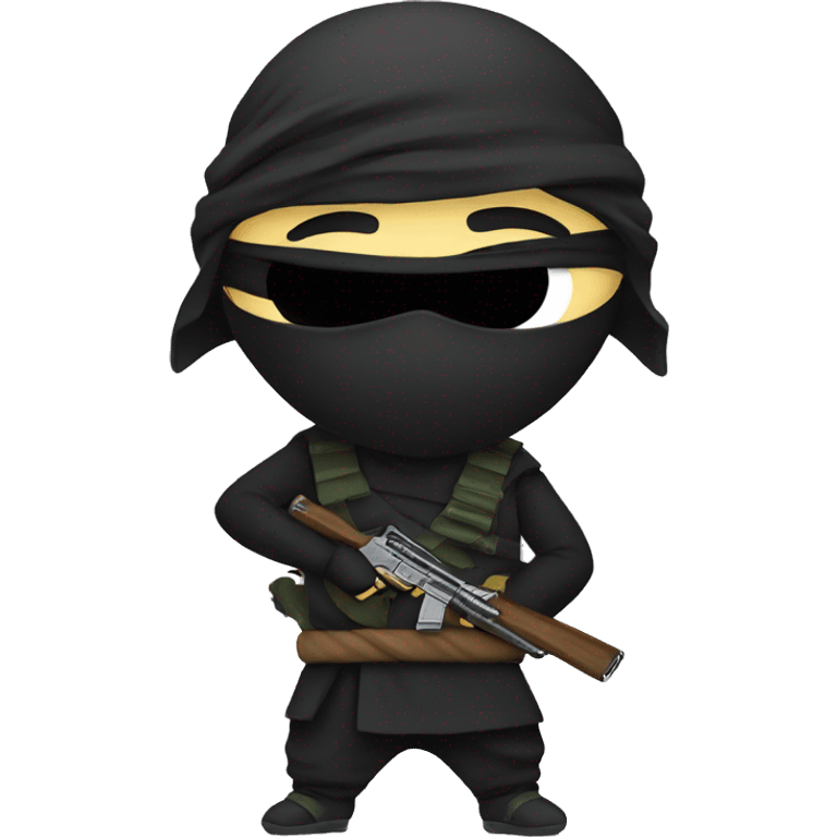 Ninja with a gun  emoji