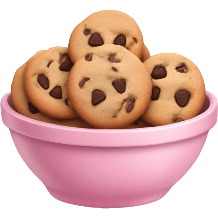 Cookies in a soft pink bowl emoji