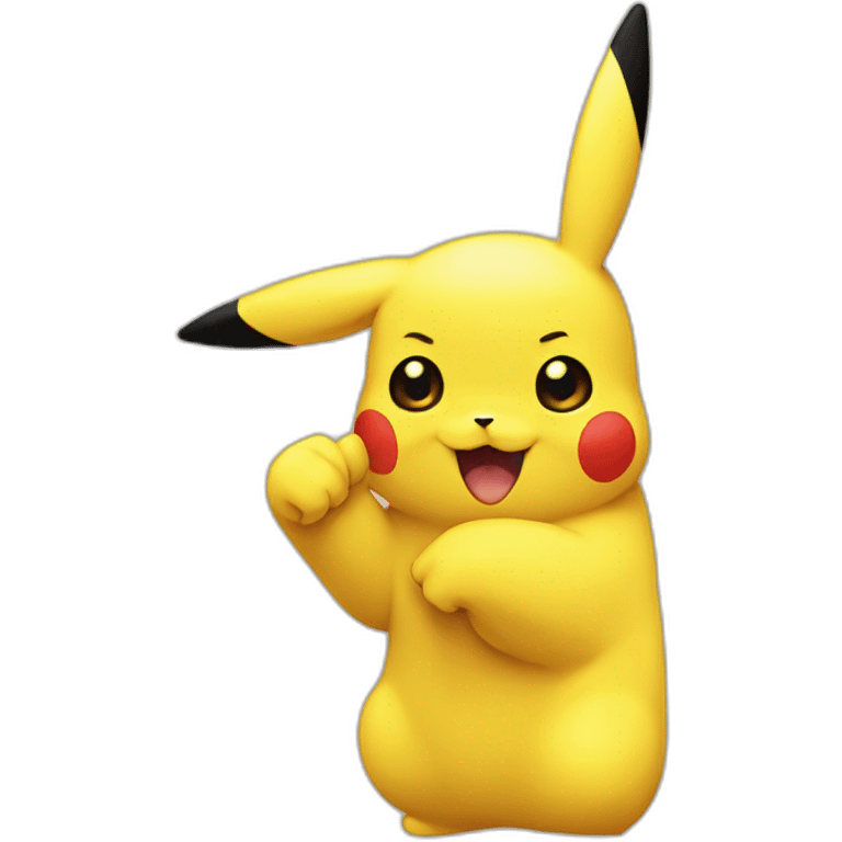 Pikachu finger emoji