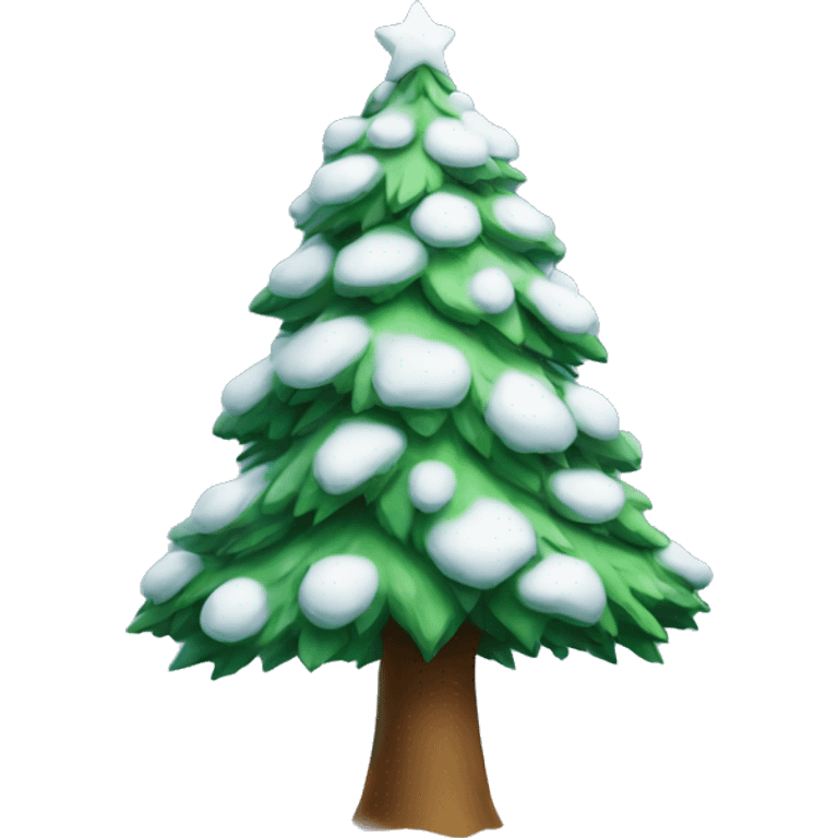 christmas tree with snow  emoji