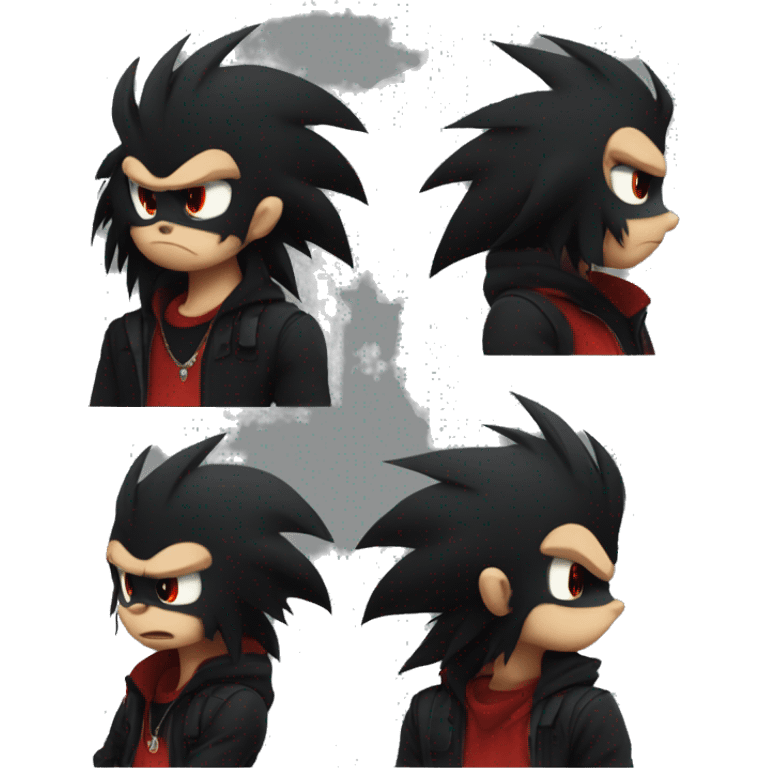 Shadow the hedgehog being emo emoji