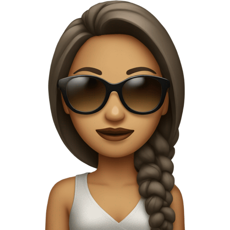 stylish girl with sunglasses emoji