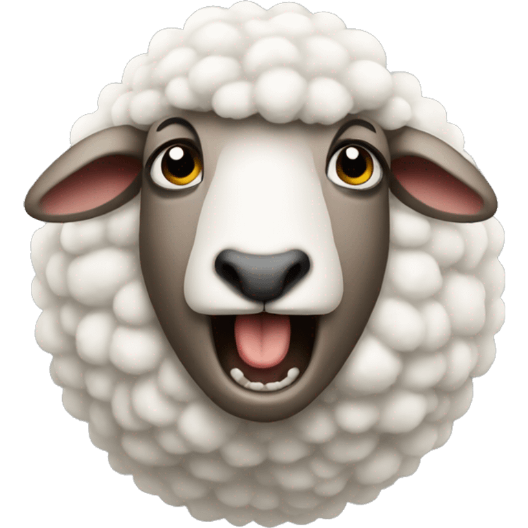 A sheep who insult emoji