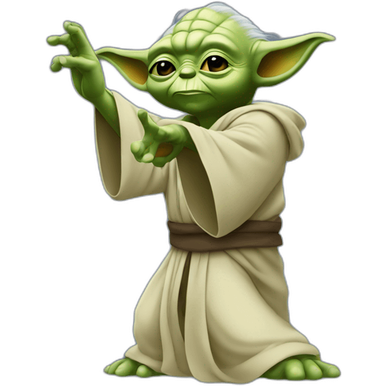 Yoda qui fait un dab emoji