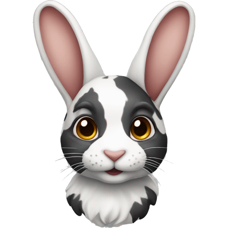 Harlequin rabbit emoji