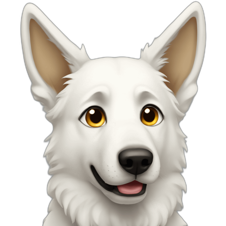 White shepherd cry emoji