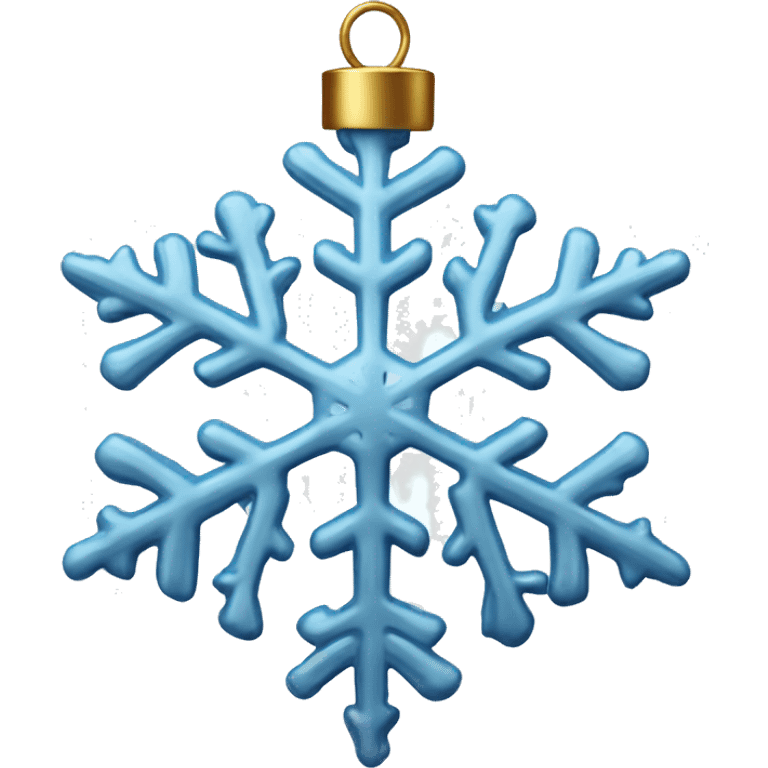 Snowflake Christmas bauble emoji