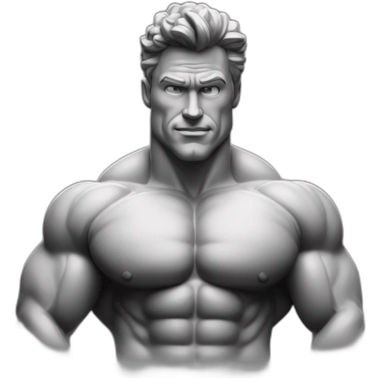 Un busto di un bodybuilder maschio emoji